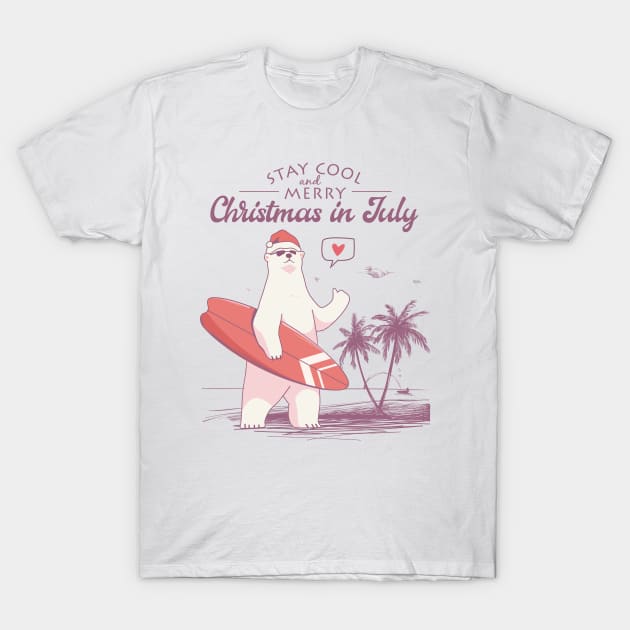 Vintage Retro Christmas in July gif T-Shirt by Vintage Fandom